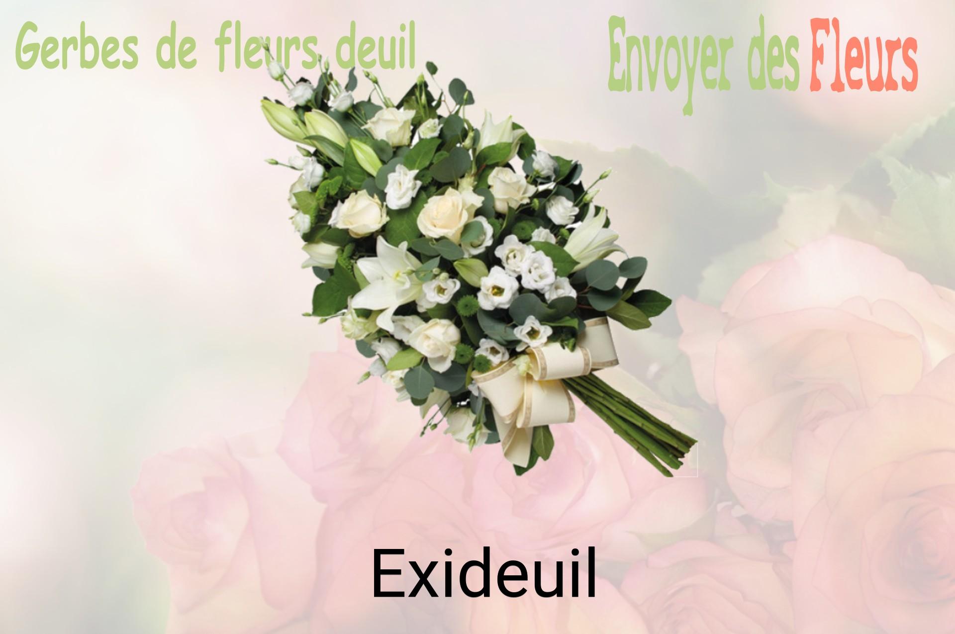 Gerbe de fleurs de deuil livrée à Exideuil